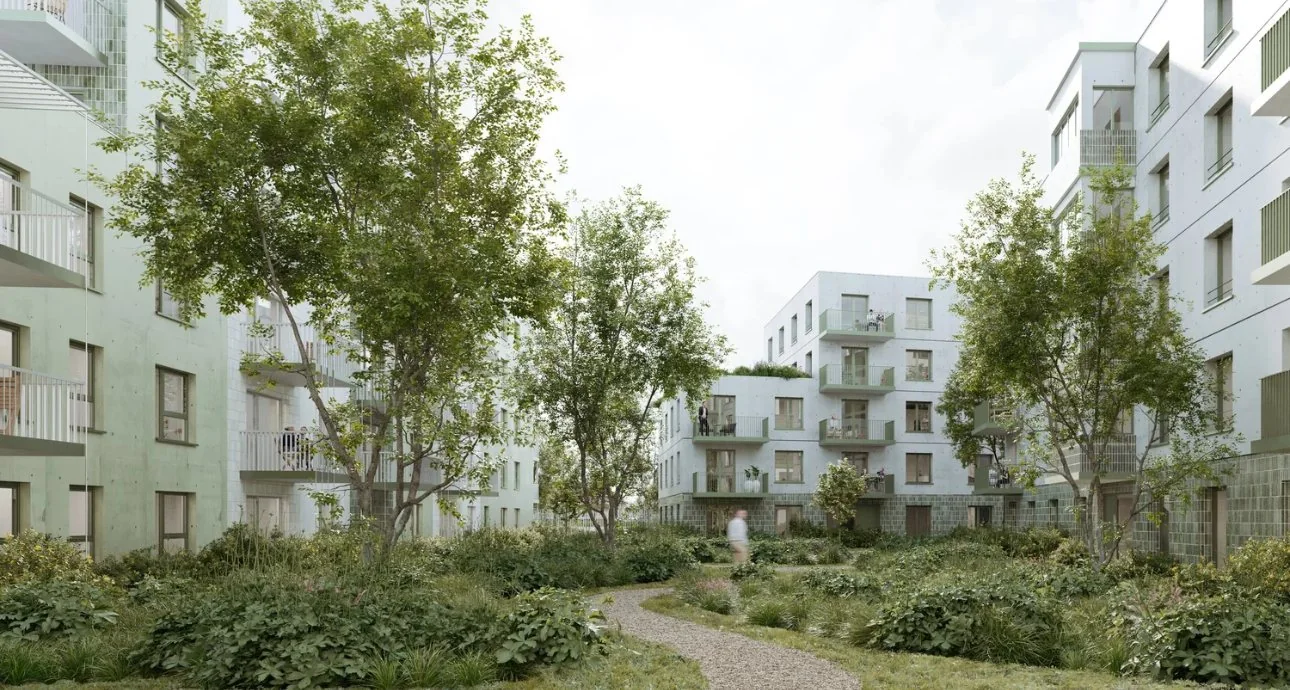 Logements collectifs · Jardin